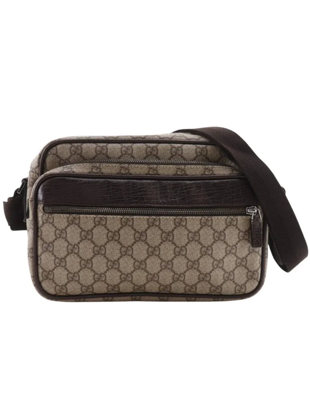 Gucci GG Supreme Canvas Brown Shoulder Bag